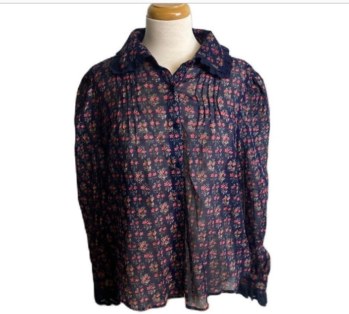 MABE The Flori Navy Blouse *Size M