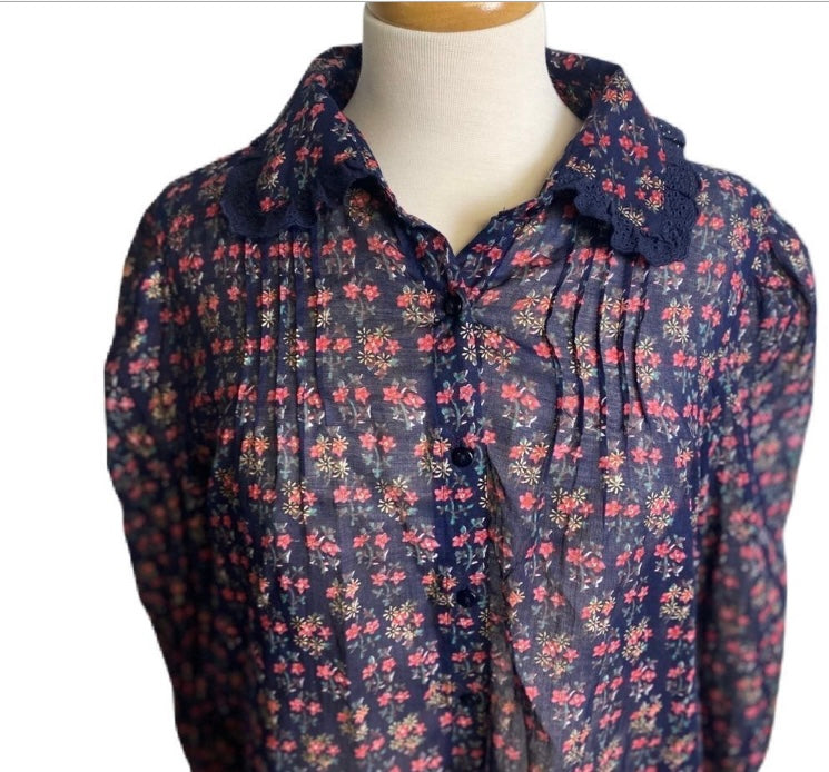 MABE The Flori Navy Blouse *Size M