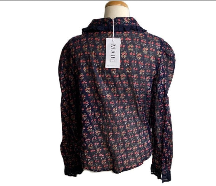 MABE The Flori Navy Blouse *Size M