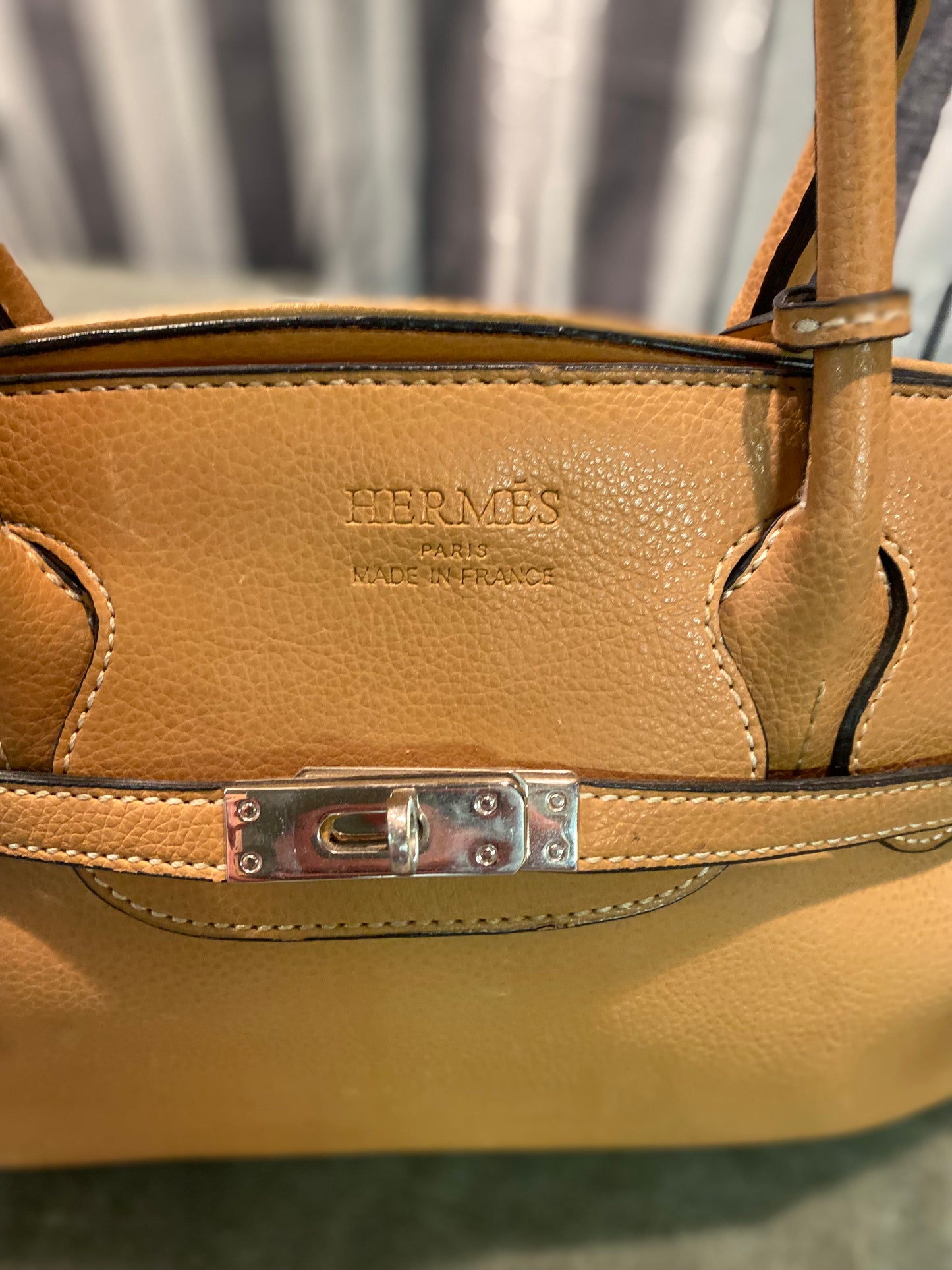 Designer Inspired Leather Double Handle Bag