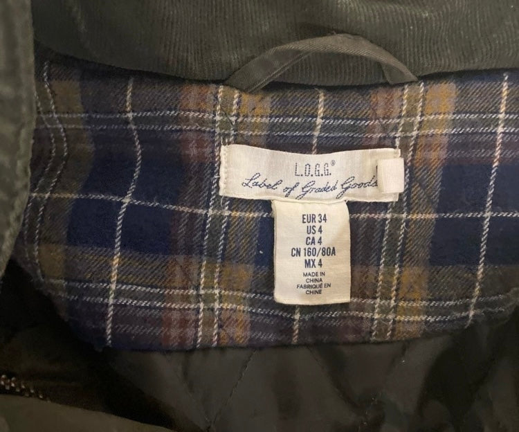 LABEL OF GRADED GOODS Utility Jacket * Size 4