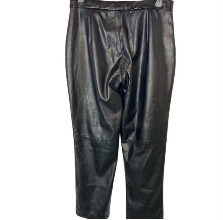 H by HALSON Vegan Loose Fit Leather Pants *Size M
