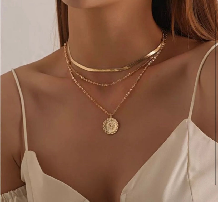 Multi-Layer Gold Shell Necklace