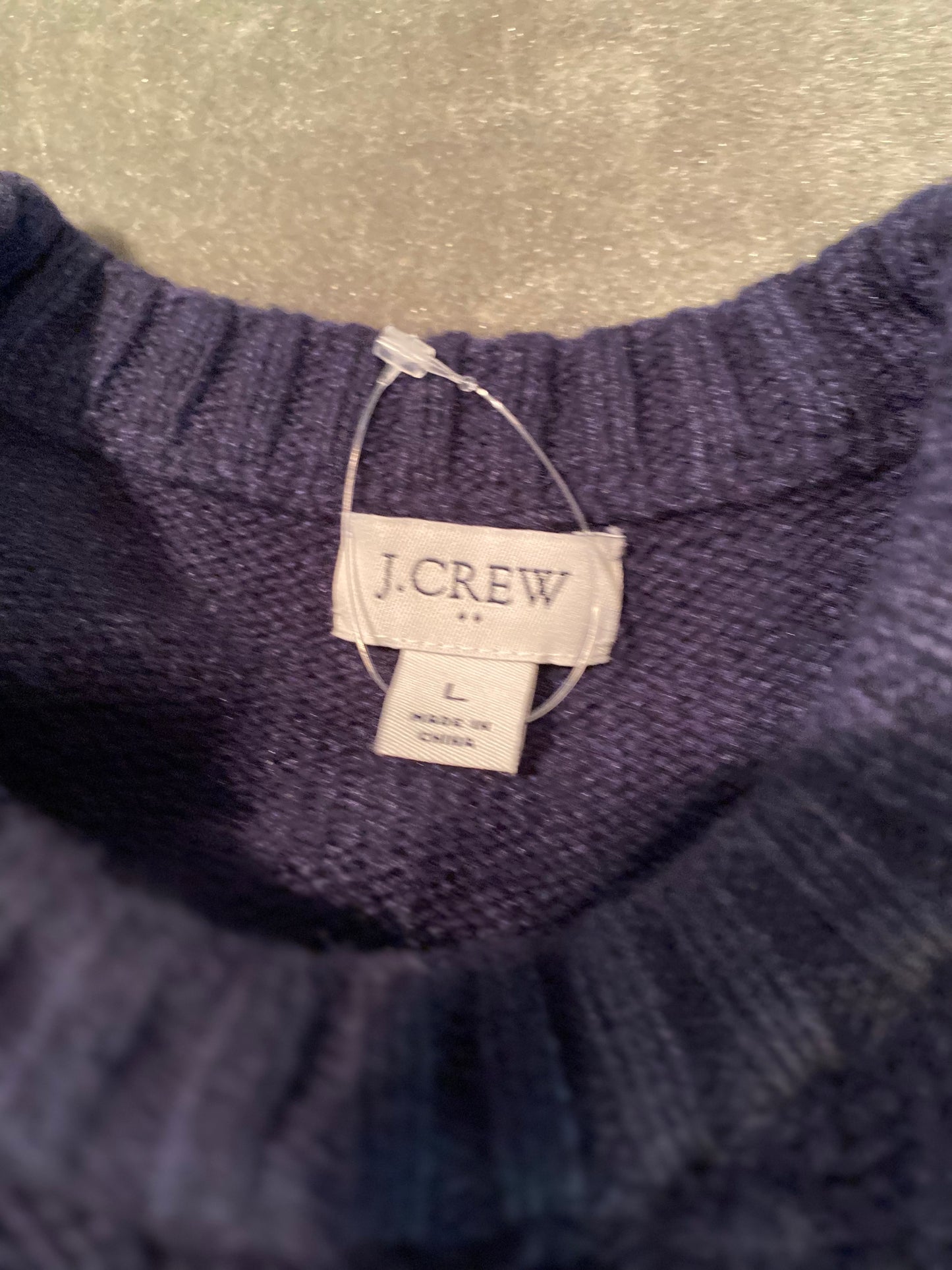 J.CREW Navy Cable Knit Sweater *Size L