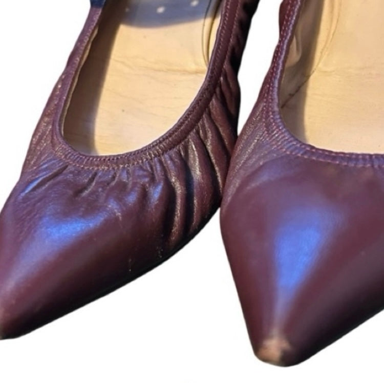 VALENTINO Garavani Napa Love Latch Leather Flats Size 38.5
