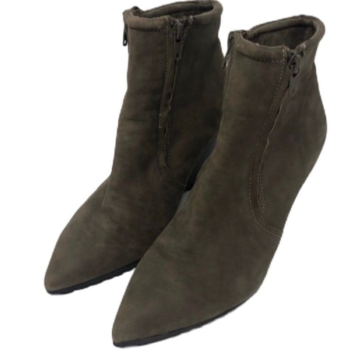 H by HALSTON Suede Wedge Booties *Size 8.5