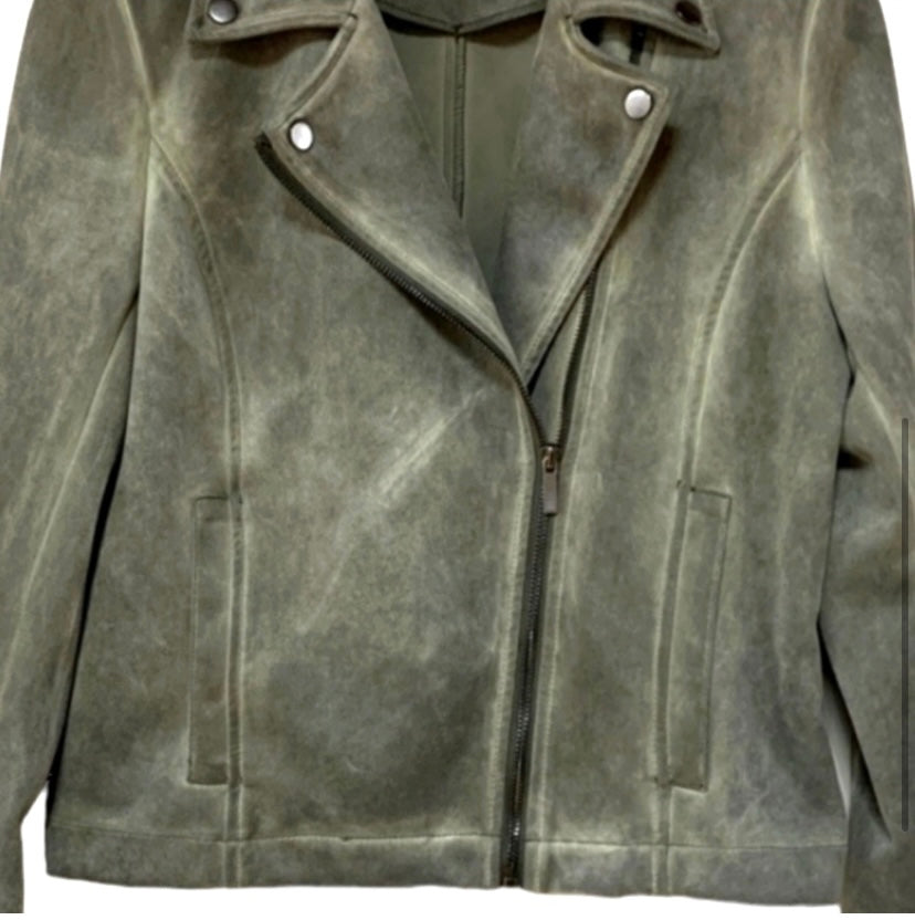 BAGATELLE COLLECTION Vegan Suede Moto Jacket *Size XL