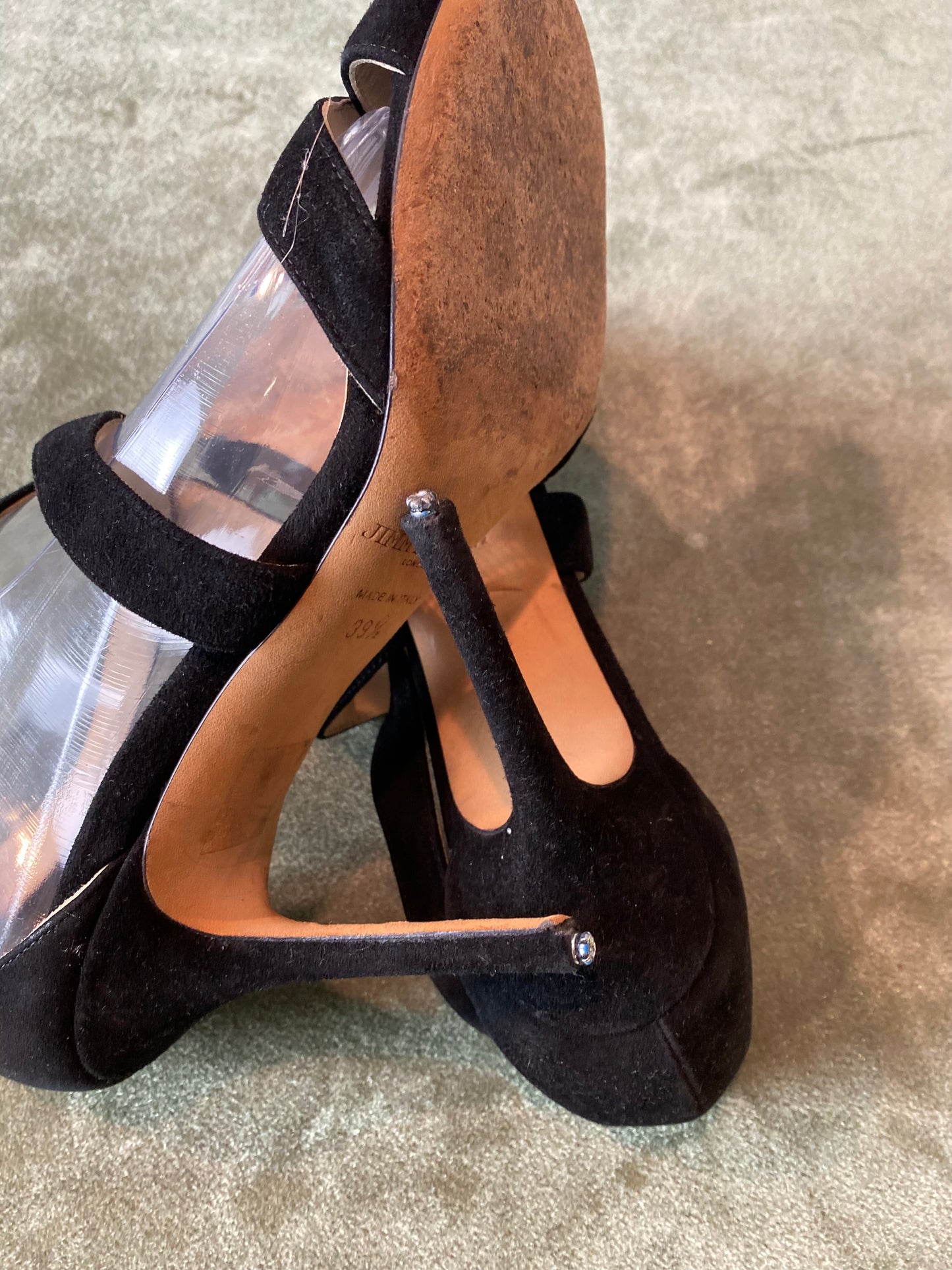 JIMMY CHOO Suede Ankle Strap Heels *Size 39.5/9.5