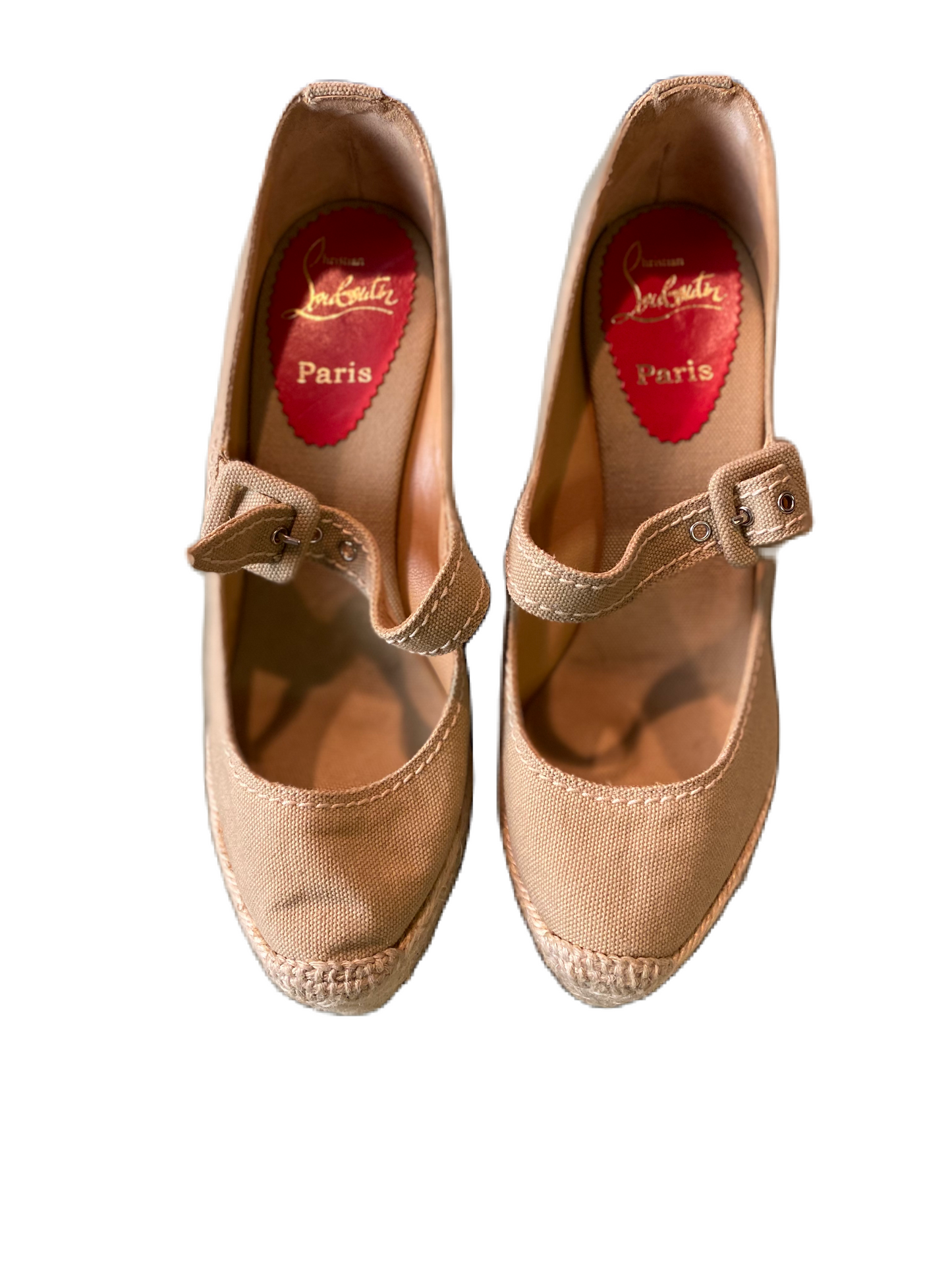 CHRISTIAN LOUBOUTIN Mallorca Wedge Espadrille *Size 38/7.5