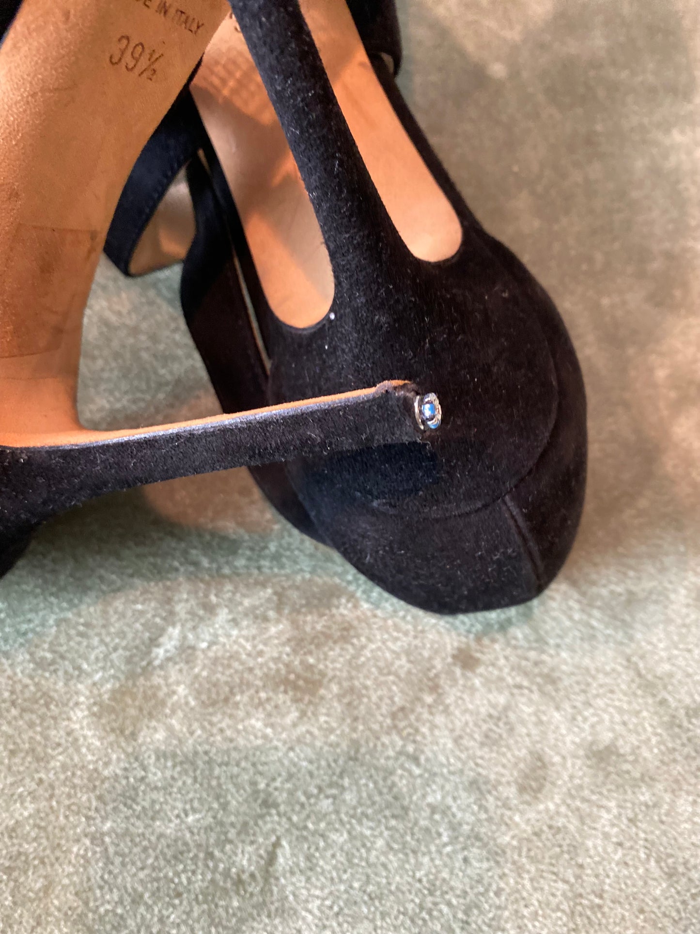 JIMMY CHOO Suede Ankle Strap Heels *Size 39.5/9.5