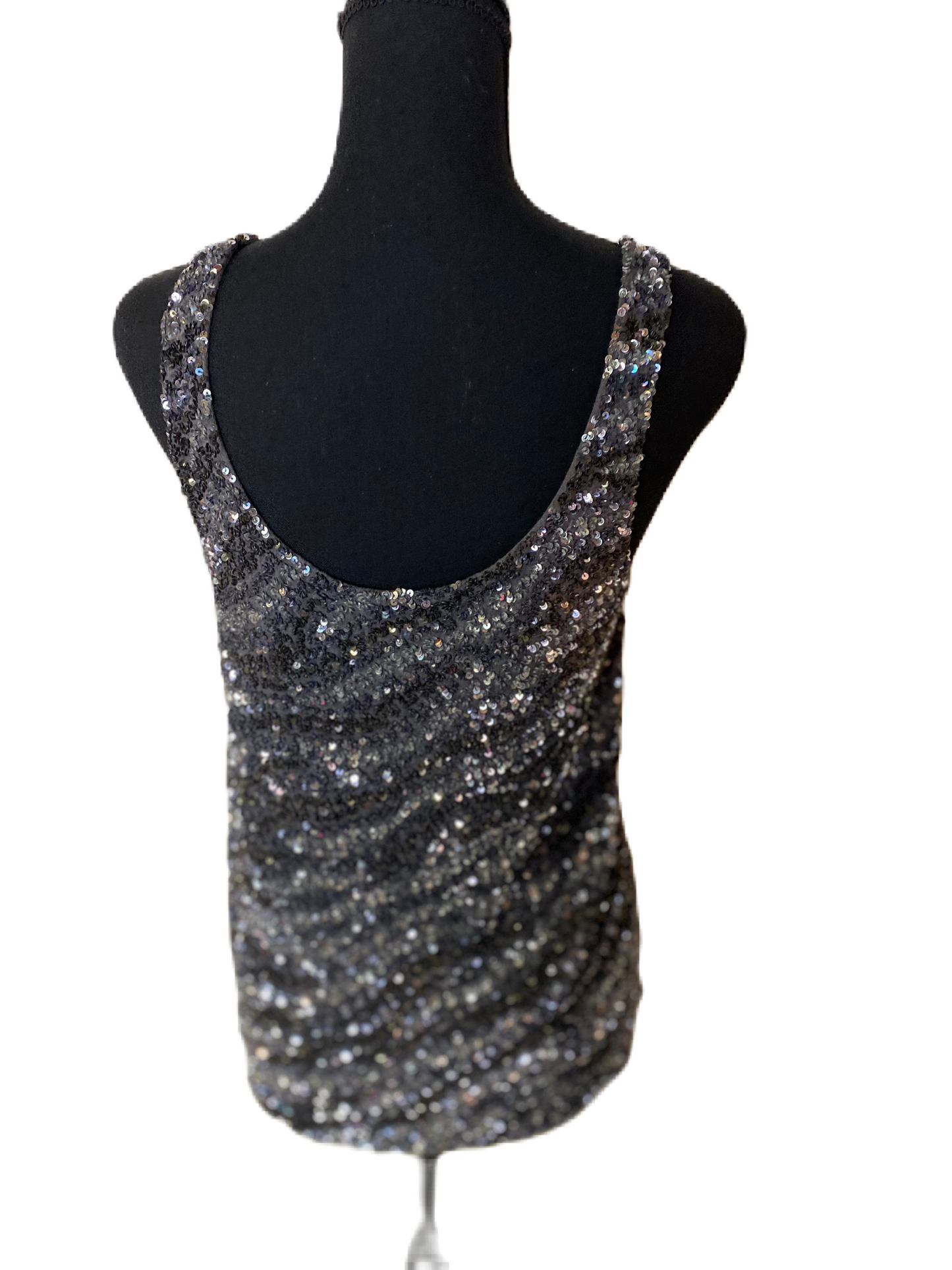 HAUTE HIPPIE Pewter Sequin Tank *Size M