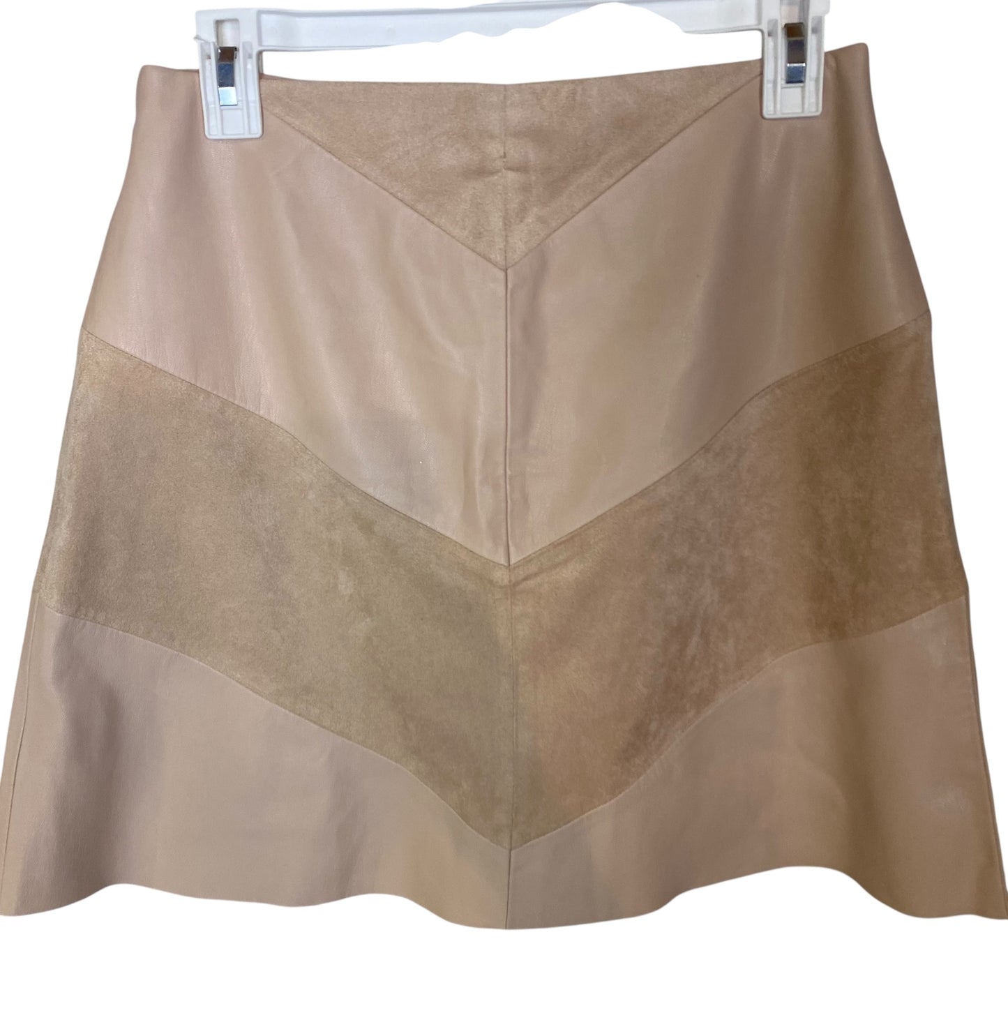 ZARA BASIC Leather and Suede Mini Skirt *Size M