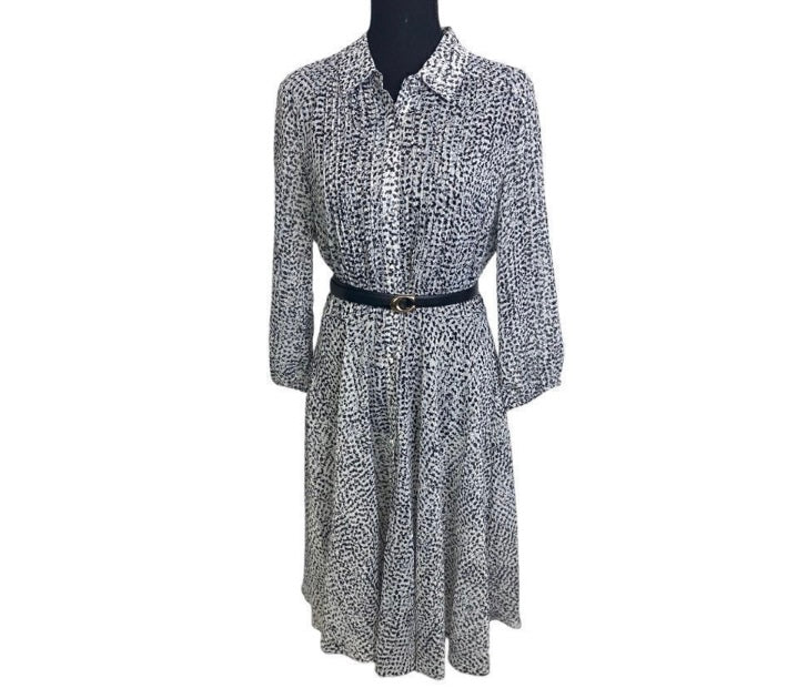 NANETTE LEPORE The Sheer Print Shirt Dress *Size 10