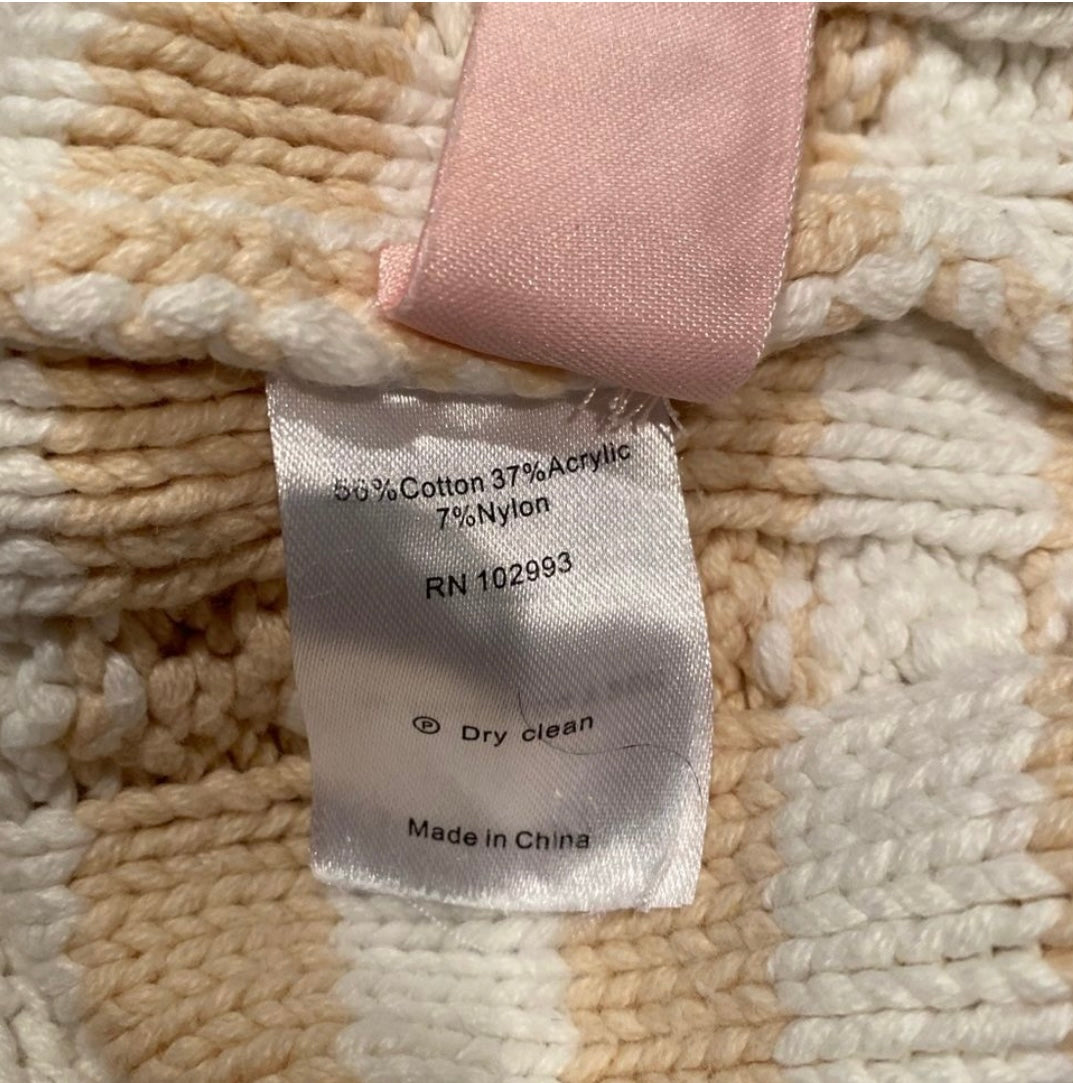 DEREK LAM Chunky Knit Cropped Cardigan Size M