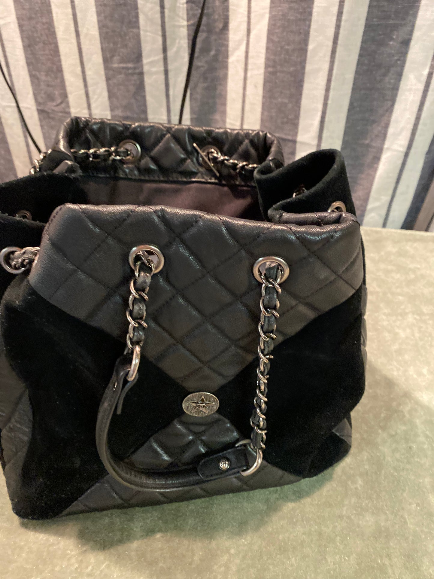 C Designer Inspired Suede Bucket Bag