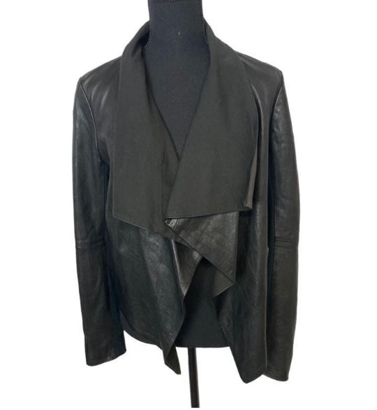 THEORY Leather Crop Jacket *Size M