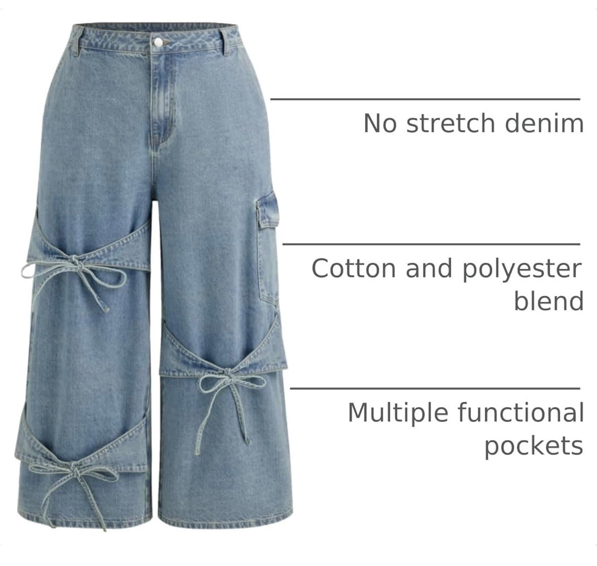 CIDER Plus Size Wide Leg Jeans Size XL
