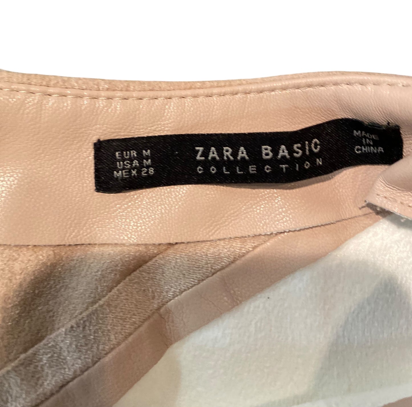 ZARA BASIC Leather and Suede Mini Skirt *Size M