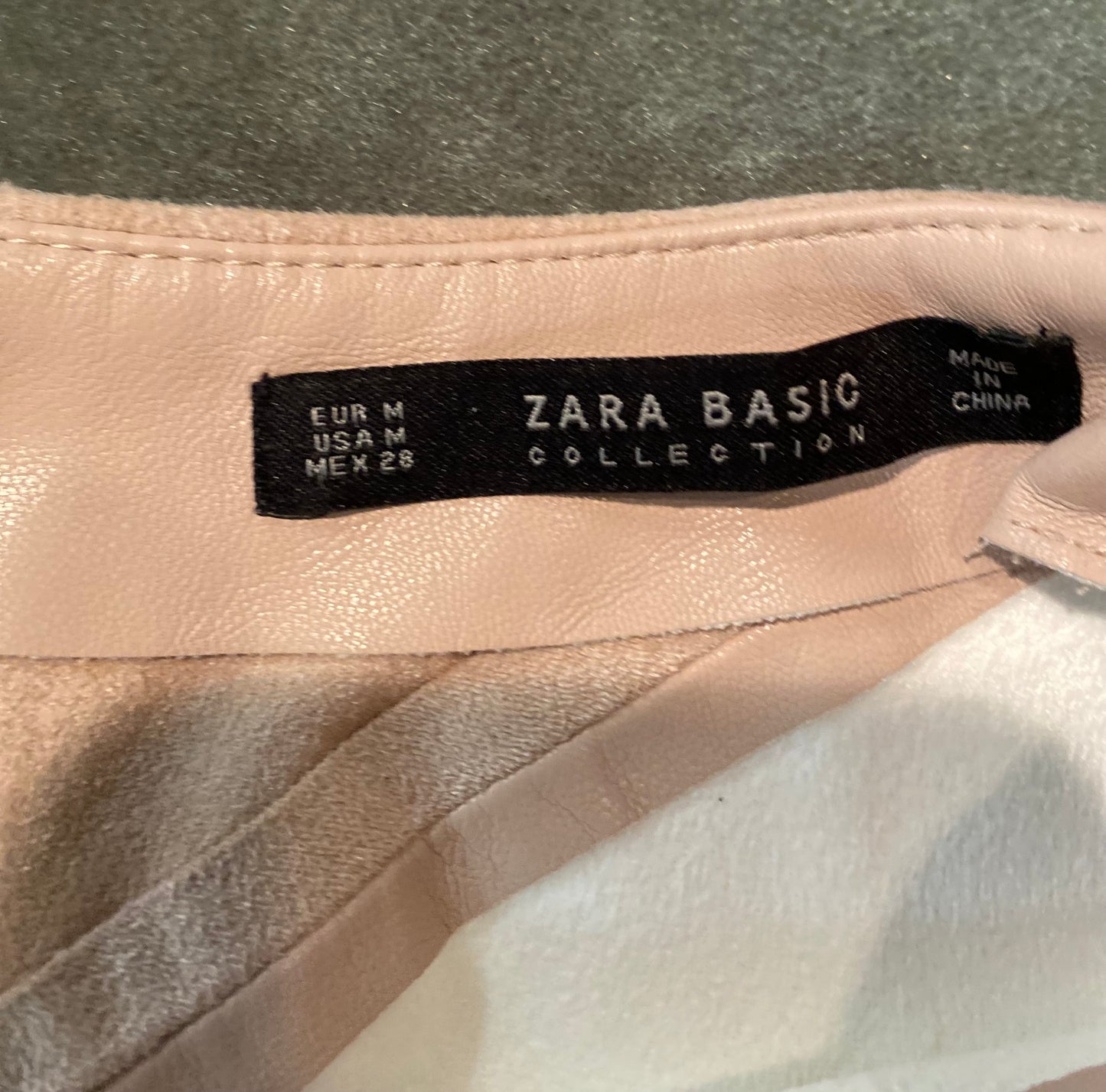 ZARA BASIC Leather and Suede Mini Skirt *Size M