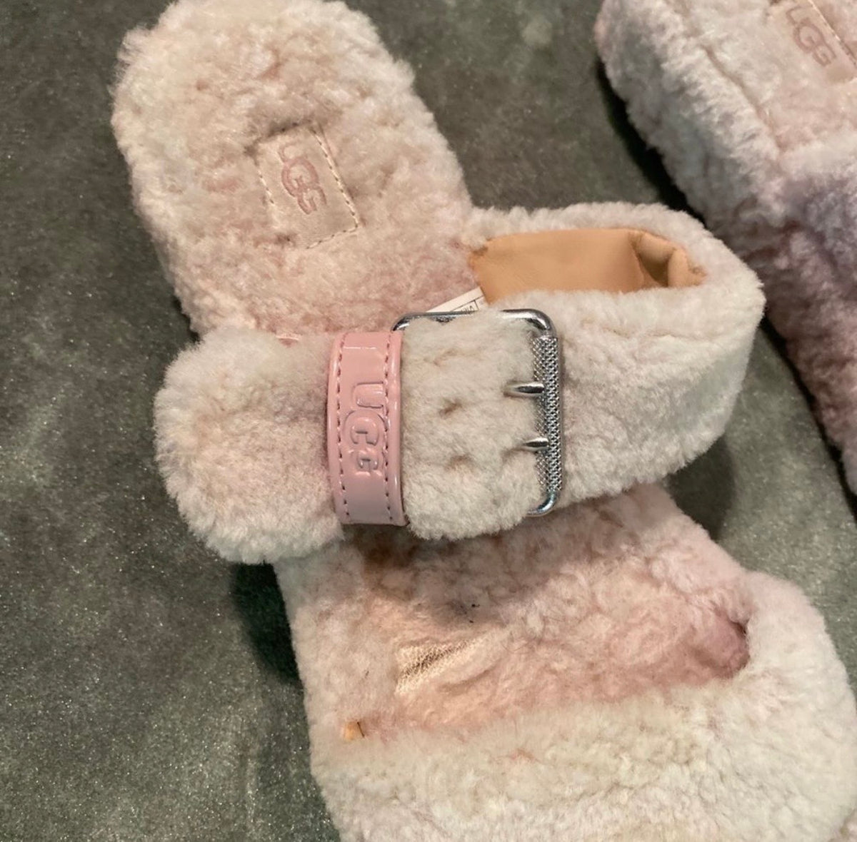 UGG Fluffy Punk Ombré Sandals Size 11
