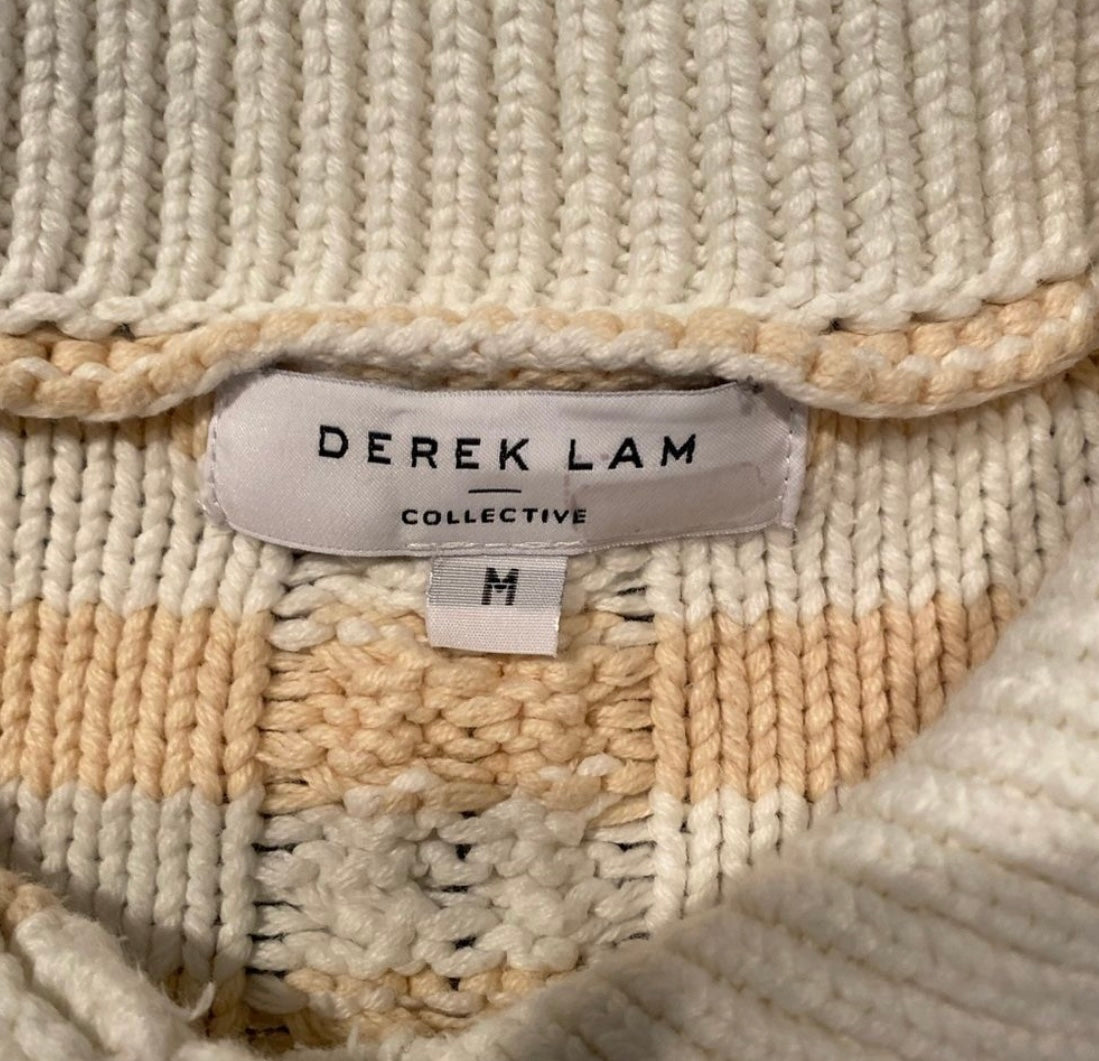 DEREK LAM Chunky Knit Cropped Cardigan Size M