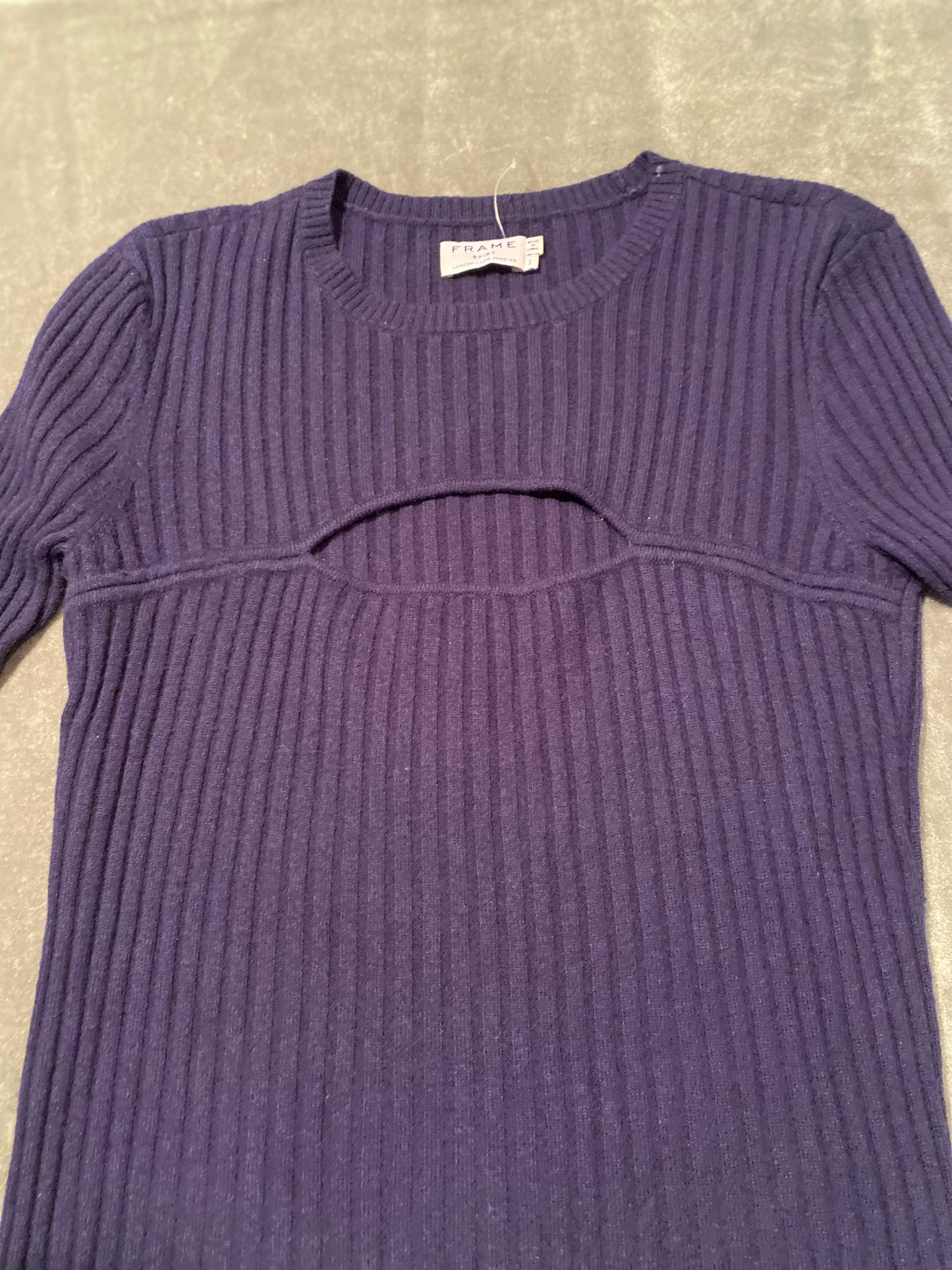 FRAME DENIM Ribbed Cutout Sweater *Size Sm