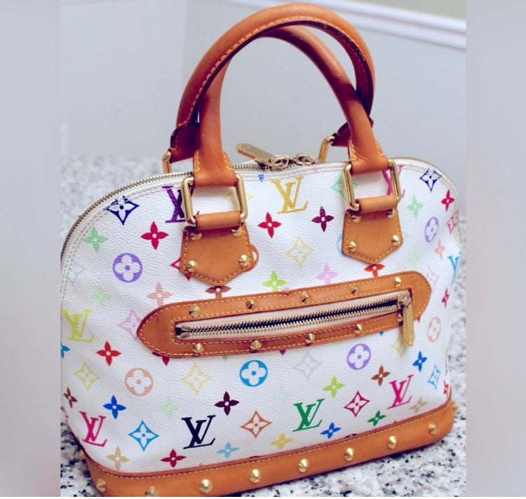 LOUIS VUITTON ALMA WHITE MONOGRAM BAG