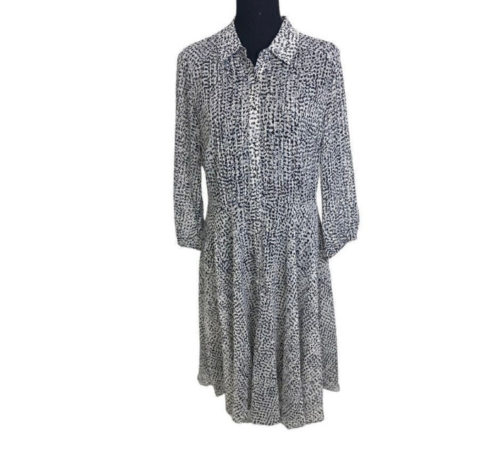 NANETTE LEPORE The Sheer Print Shirt Dress *Size 10