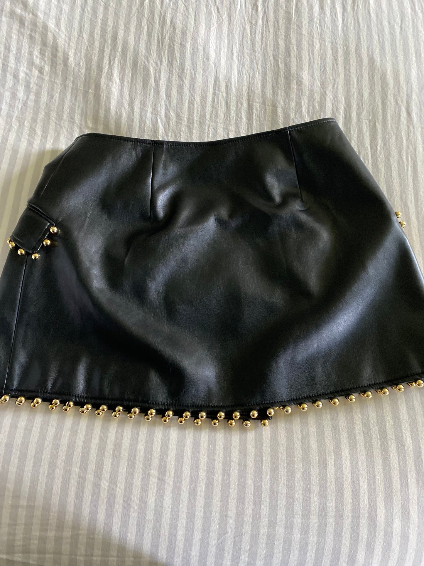 JONATHON SIMKAI The Clayton Vegan Leather Mini Skirt *Size L