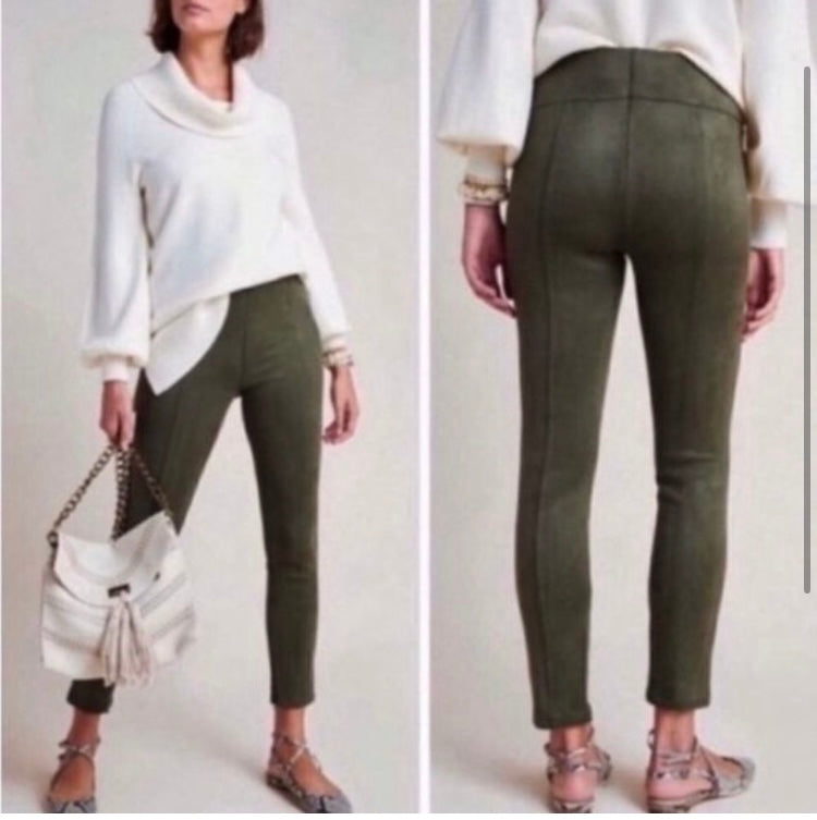 ANTHROPOLOGIE Vegan Suede Driving Pants *Size 27