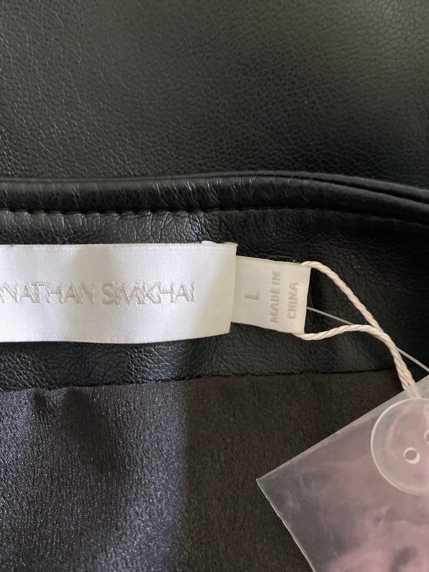 JONATHON SIMKAI The Clayton Vegan Leather Mini Skirt *Size L
