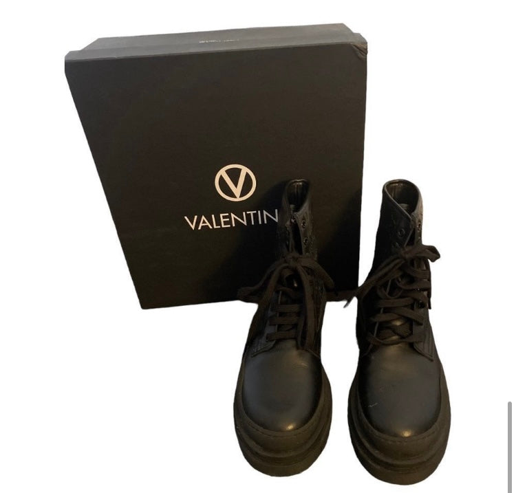 VALENTINO The Logo Ivana Combat Boots *Size 8