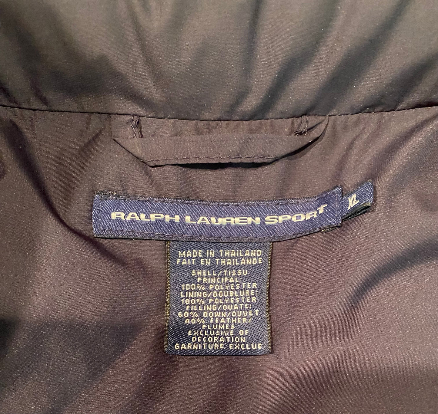 RALPH LAUREN SPORT Navy Down Vest *Size XL