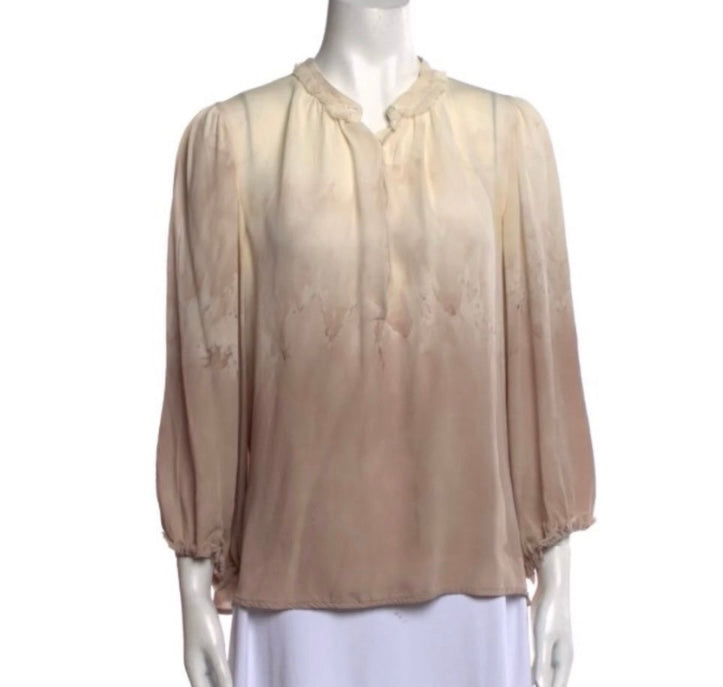 RACHEL ALLEGRA Silk Watercolor Blouse *Size M