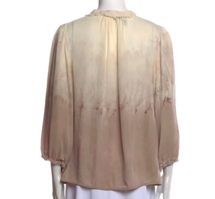 RACHEL ALLEGRA Silk Watercolor Blouse *Size M