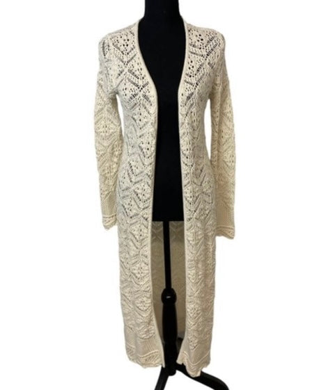 FRESHMAN Knit Cream Maxi Cardigan *Size S