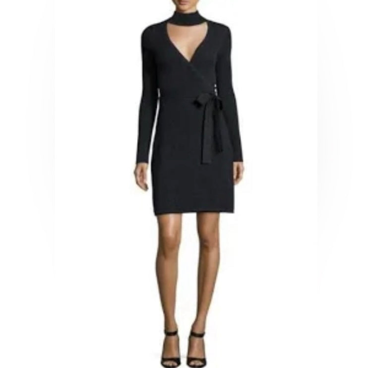 DIANE VON FURSTENBERG Cashmere Blend Wrap Dress *Size S