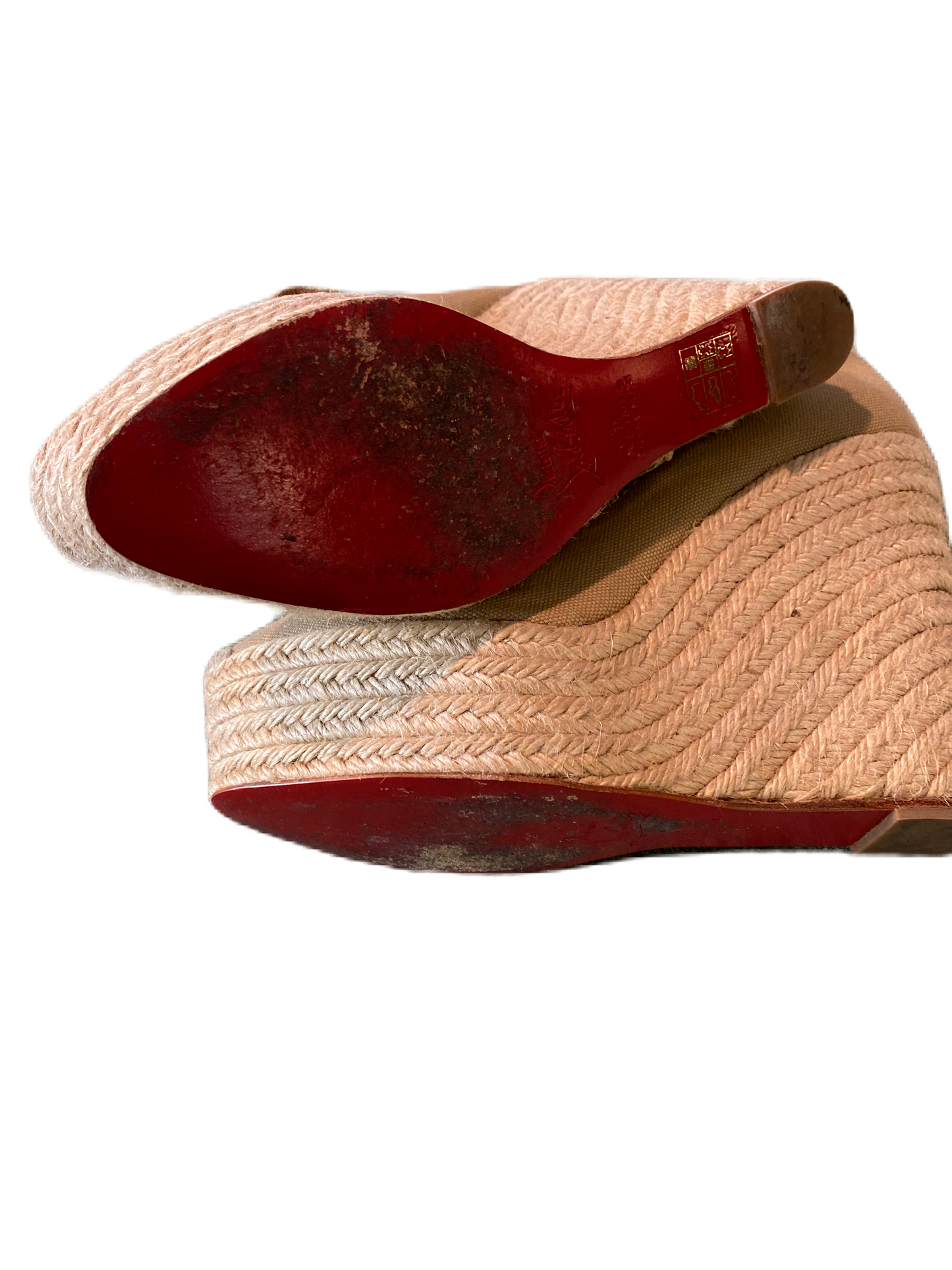 CHRISTIAN LOUBOUTIN Mallorca Wedge Espadrille *Size 38/7.5