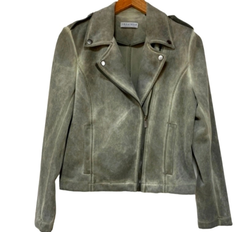 BAGATELLE COLLECTION Vegan Suede Moto Jacket *Size XL