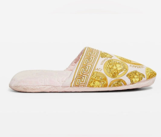 VERSACE Satin Plush Slippers *Size 6,7,8