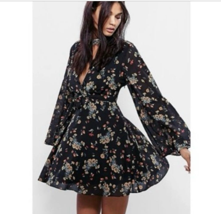 FREE PEOPLE Loloi Floral Mini Dress *Size L