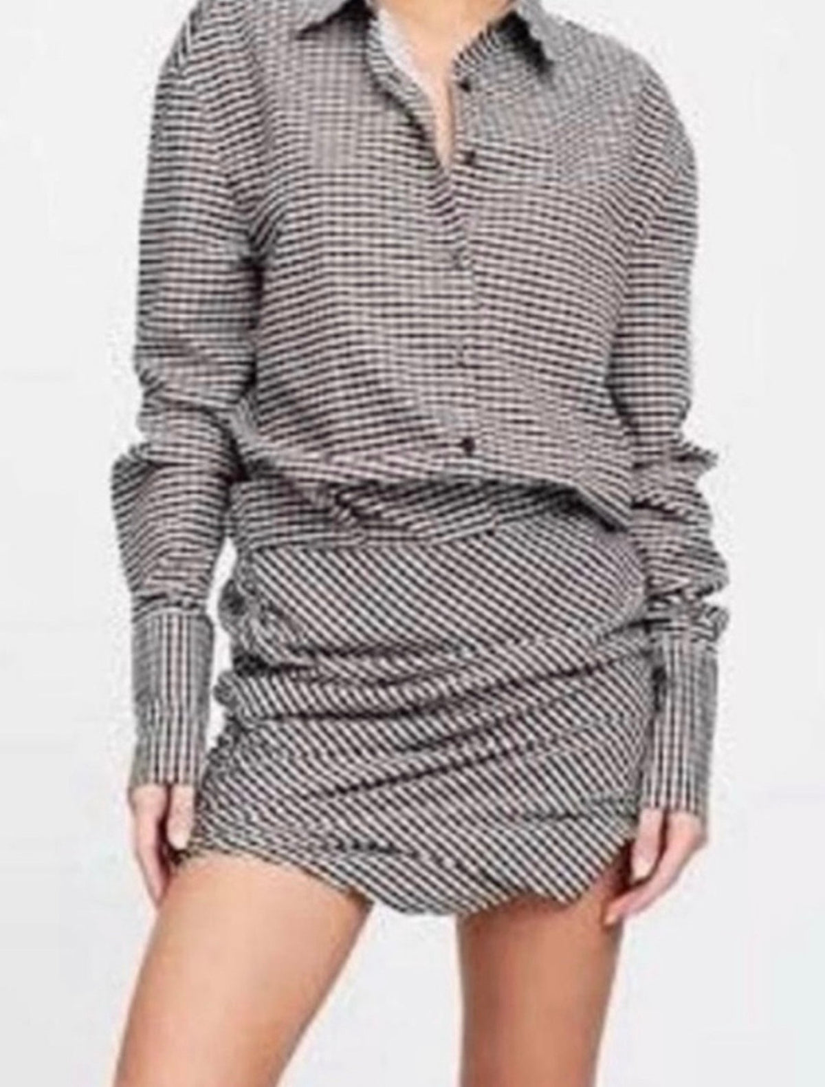 LIONESS Mini Checked Slouch Dress Size L