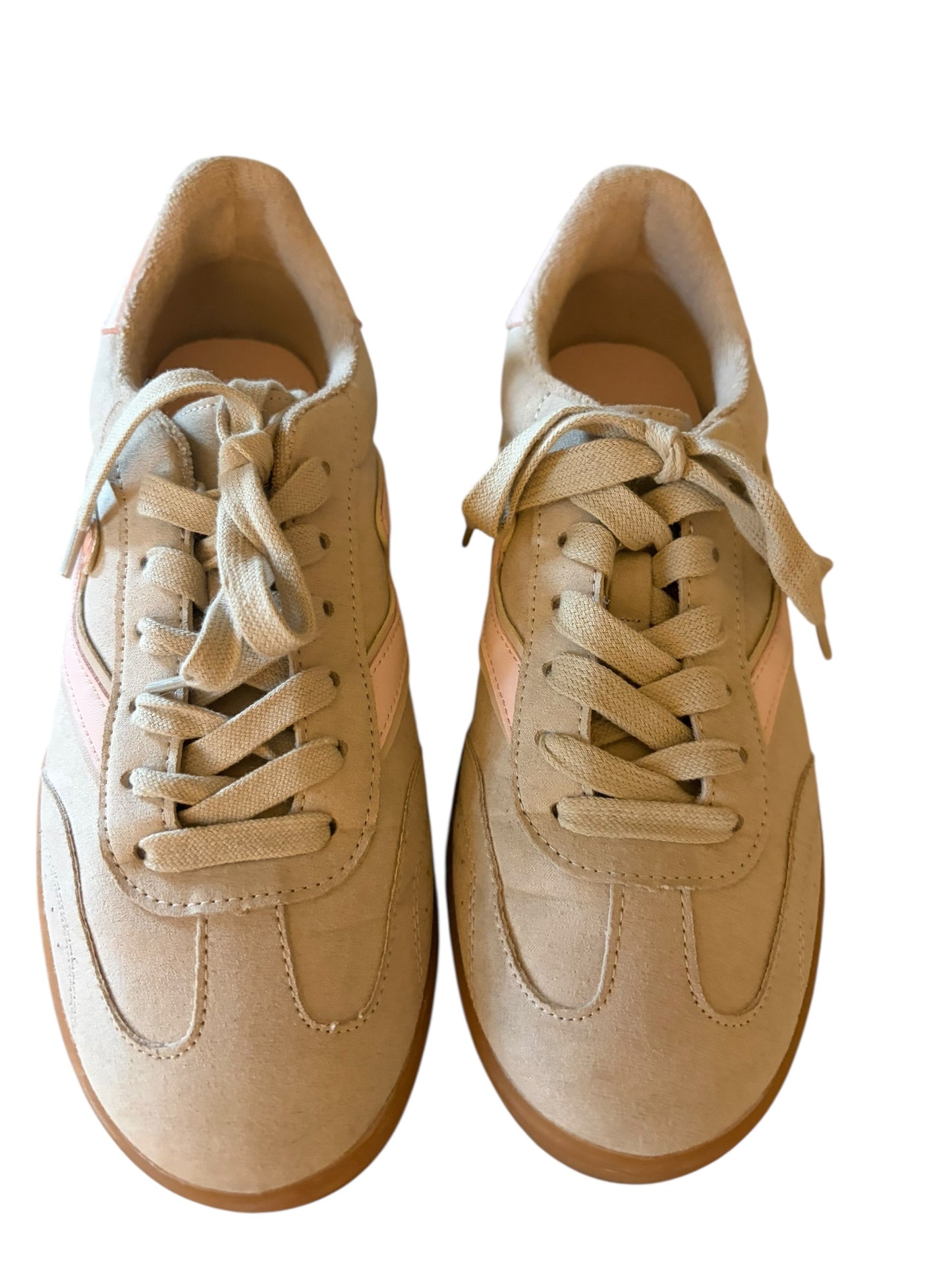 MADDEN GIRL Suede Cream Sneakers