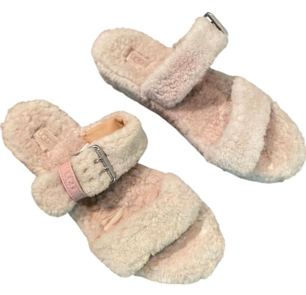 UGG Fluffy Punk Ombré Sandals Size 11