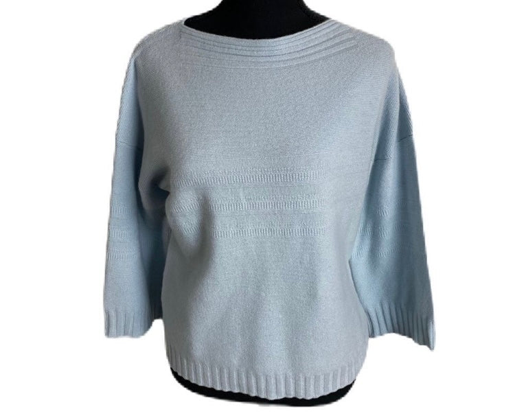 FORTE CASHMERE Pale Blue Sweater *Size M