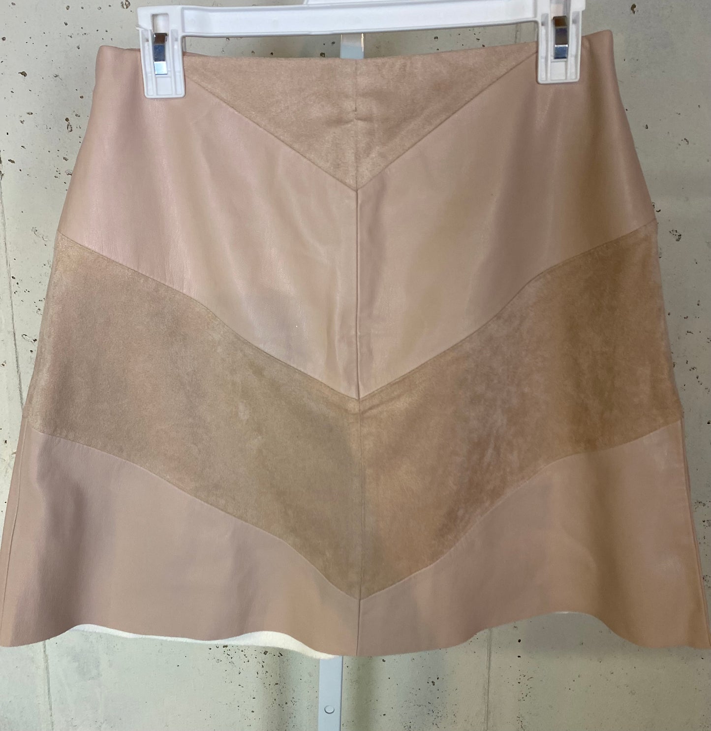 ZARA BASIC Leather and Suede Mini Skirt *Size M