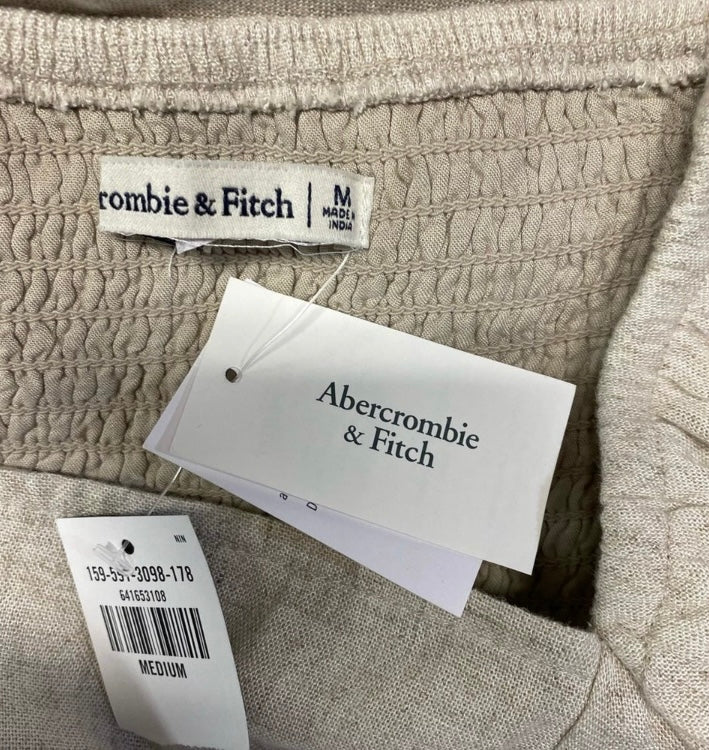 ABERCROMBIE & FITCH Square Neck Linen Blend Dress *Size M