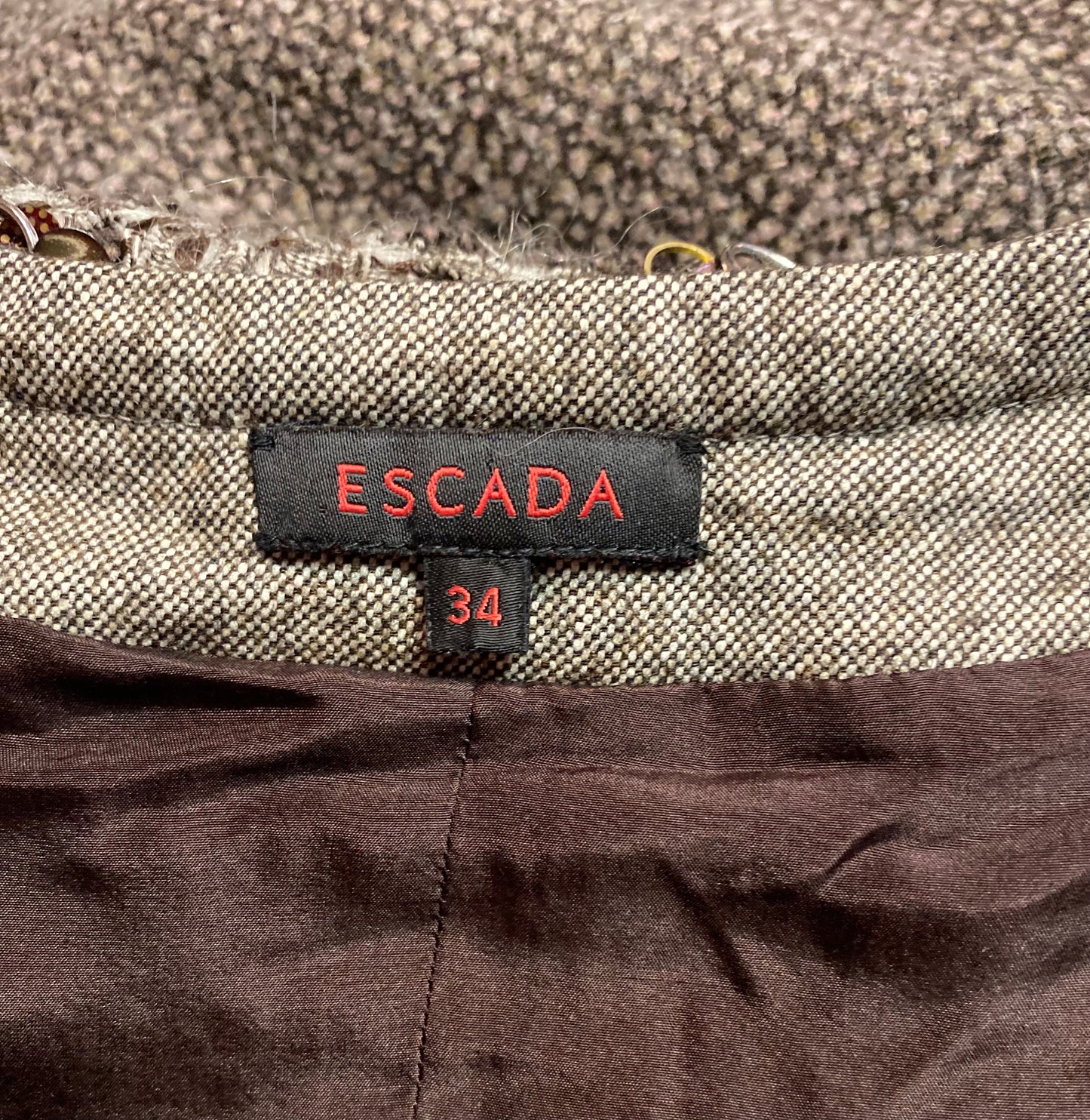 ESCADA Tweed Sequin Dress *Size 34