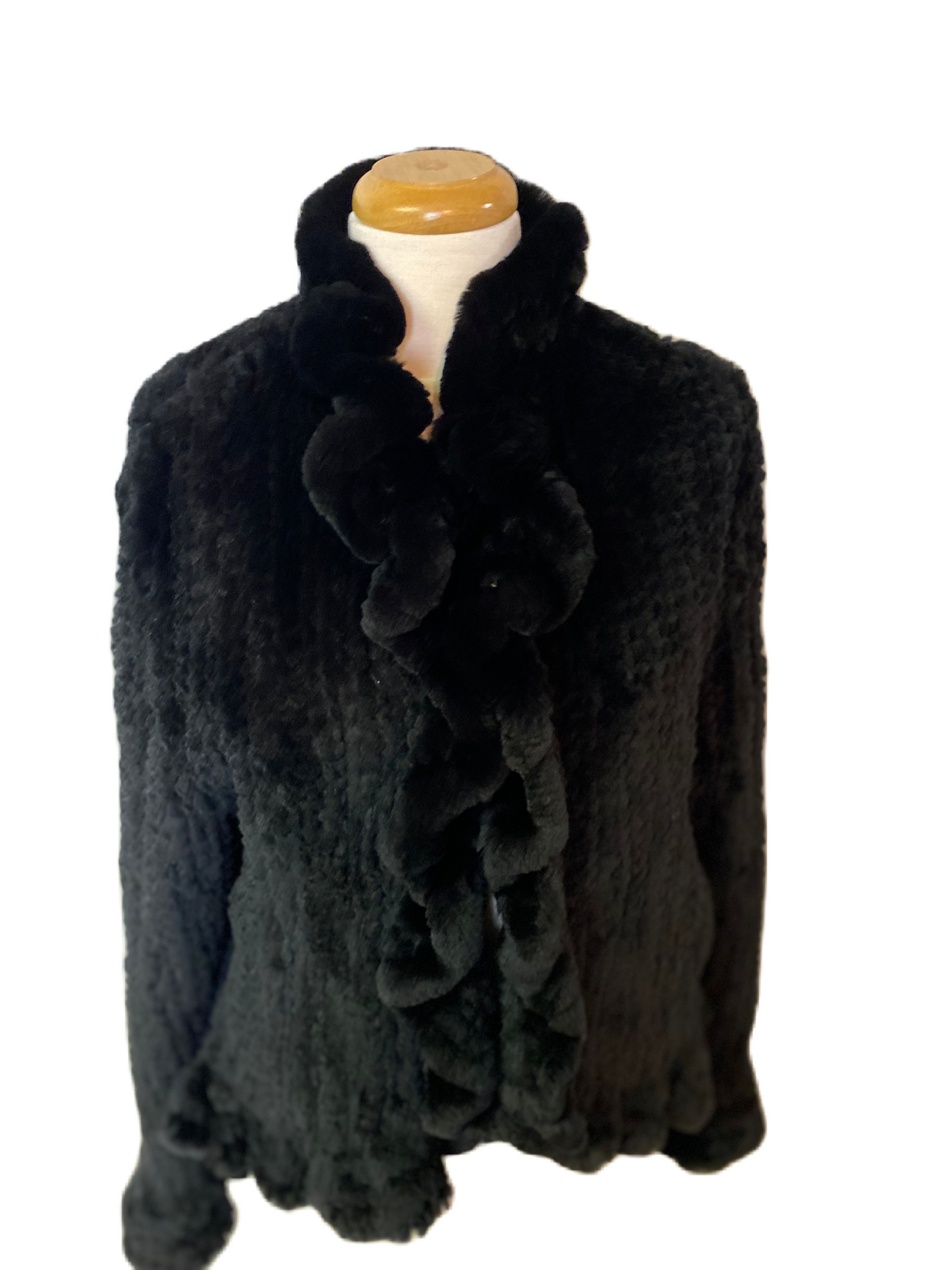 TRILOGY COLLECTION Cropped Vegan Mink Fur *Size L