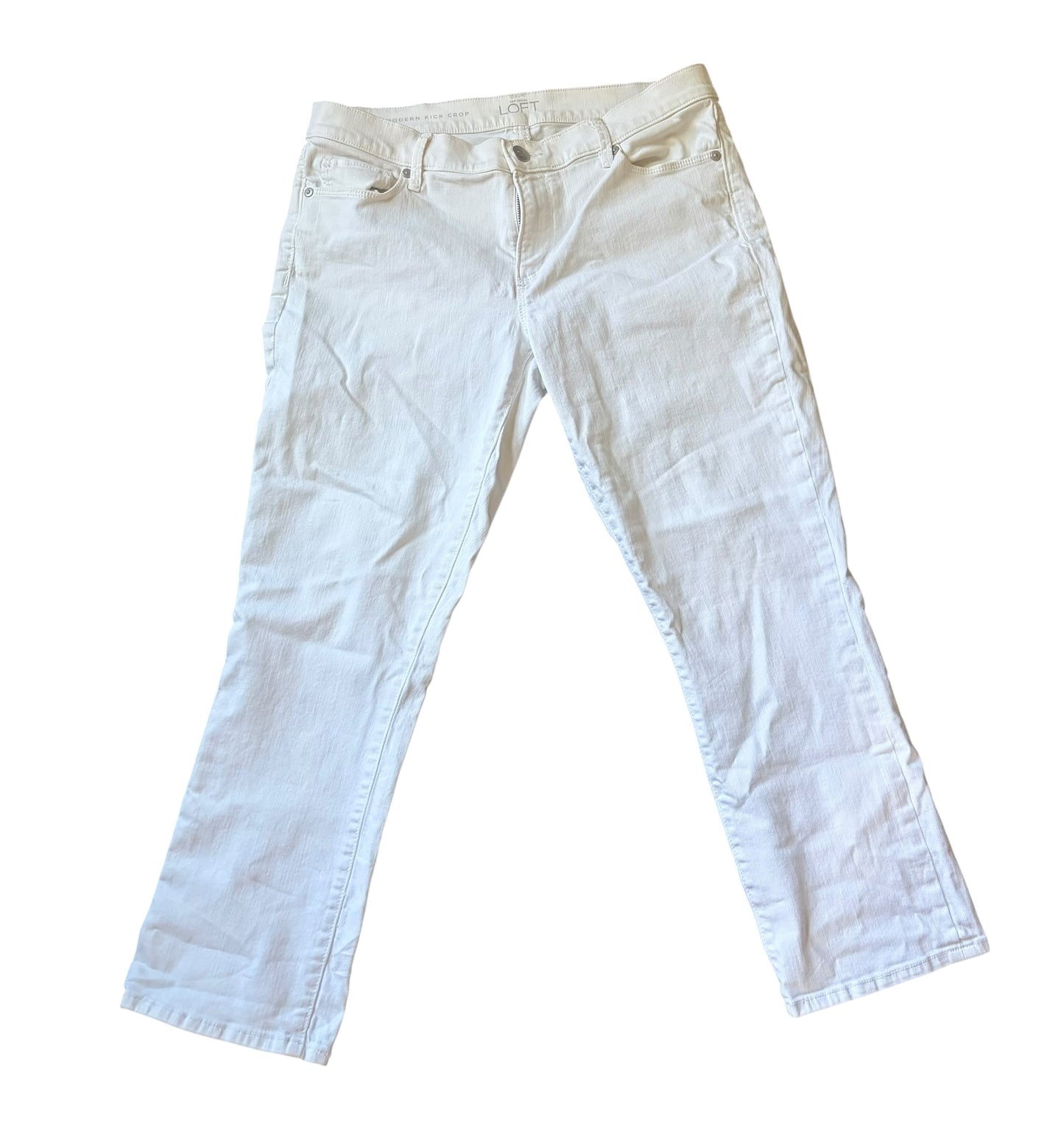 5. LOFT Kick Crop White Jens *Size  29